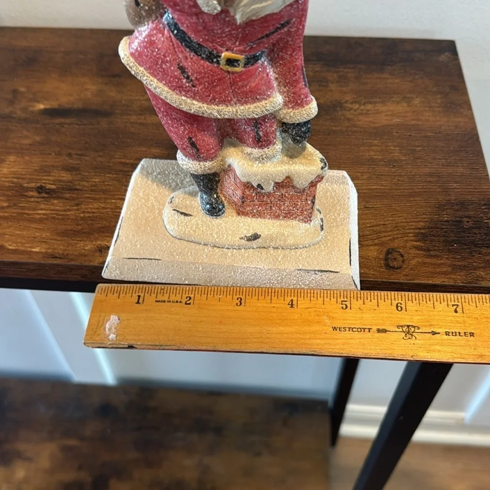 LARGE CHRISTMAS STOCKING HOLDER, HANGER - OLD FASHIONED SANTA CLAUS